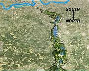 Map of the park marked South at top, North at bottom.