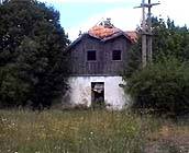 A ruined house.