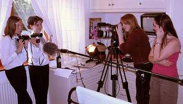 Shooting a scene for 'Rocks'.