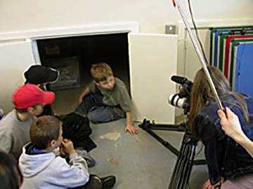 Shooting a scene for 'Rocks'.
