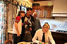 Behind the scenes shooting 'The Right Way'.