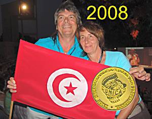 Bernhard and Karin Hausberger at UNICA in Tunisia.