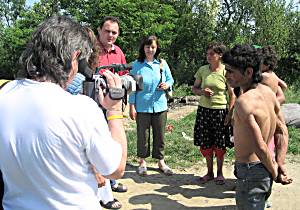 Bernhard Hausberger filming at Satu Mare.