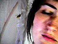 Still from 'Sublime' showing wasp approaching girl.