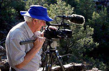 Ned Cordery shooting a scene.