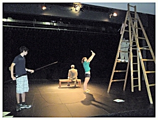 Behind-the-scenes on 'The Theater'.