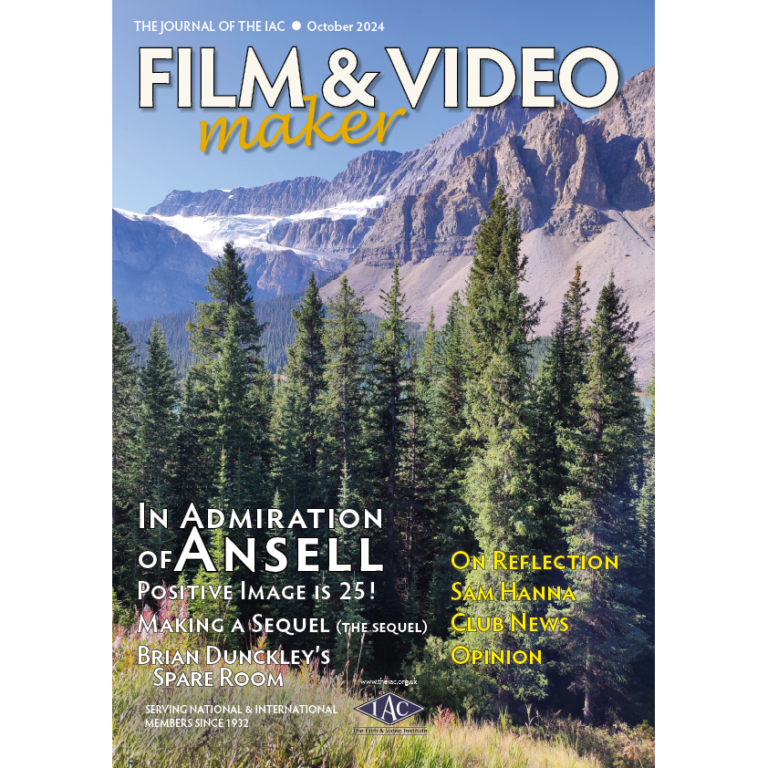 The front cover of the october 2024 edition of Film and Video Maker - the IAC's house magazine.