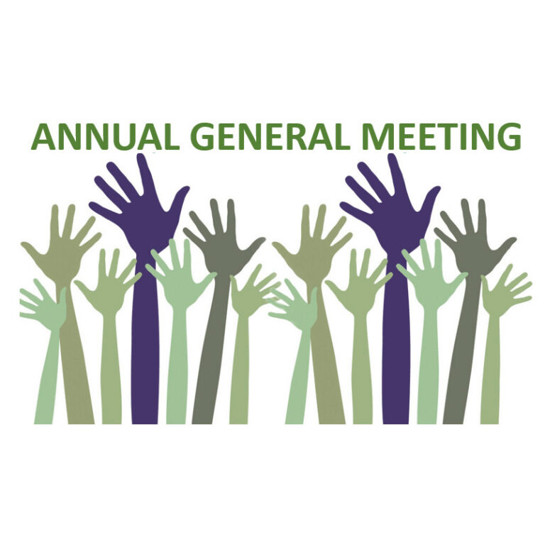 Raised cartoon hands for an AGM